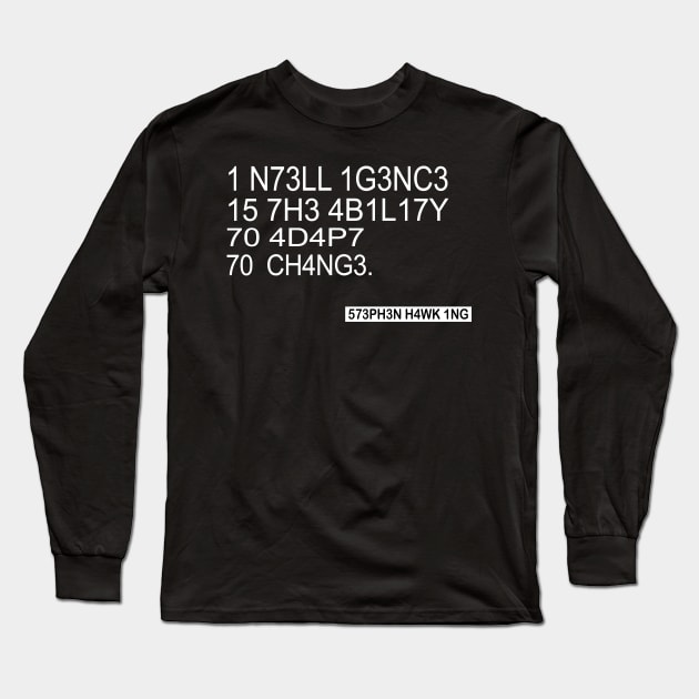 black intelligence Long Sleeve T-Shirt by Zoska design